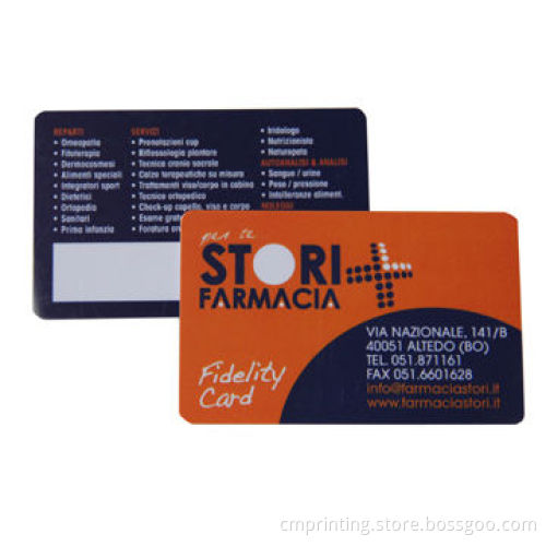 Membership PVC card, full color printing, high quality